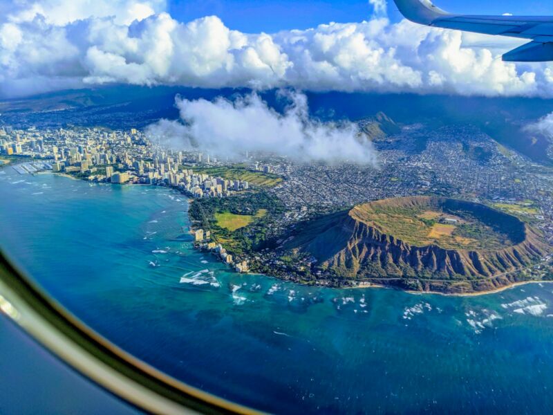 Diamond Head crater in Honolulu, Hawaii