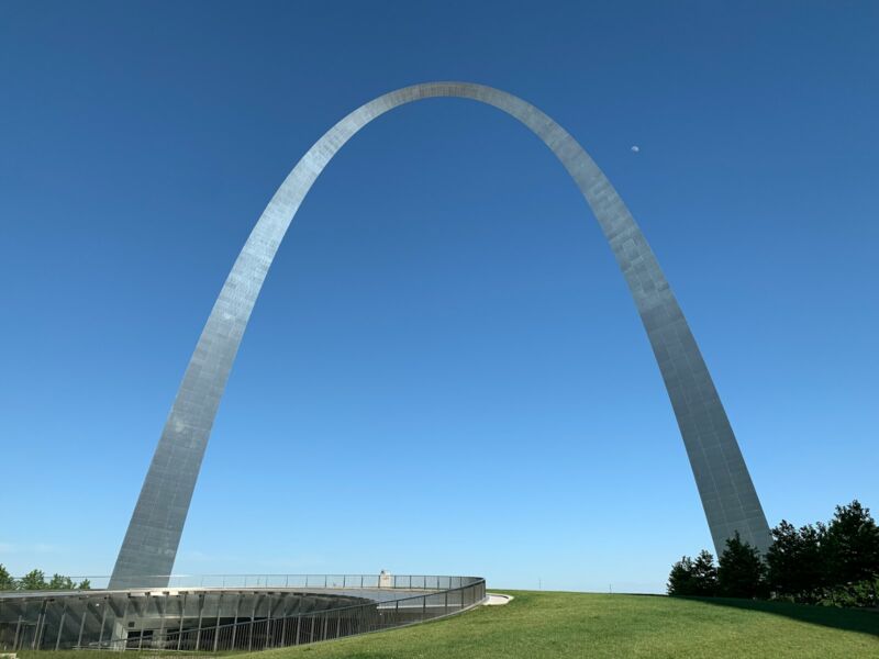 The Gateway Arch in St. Louis, Missouri