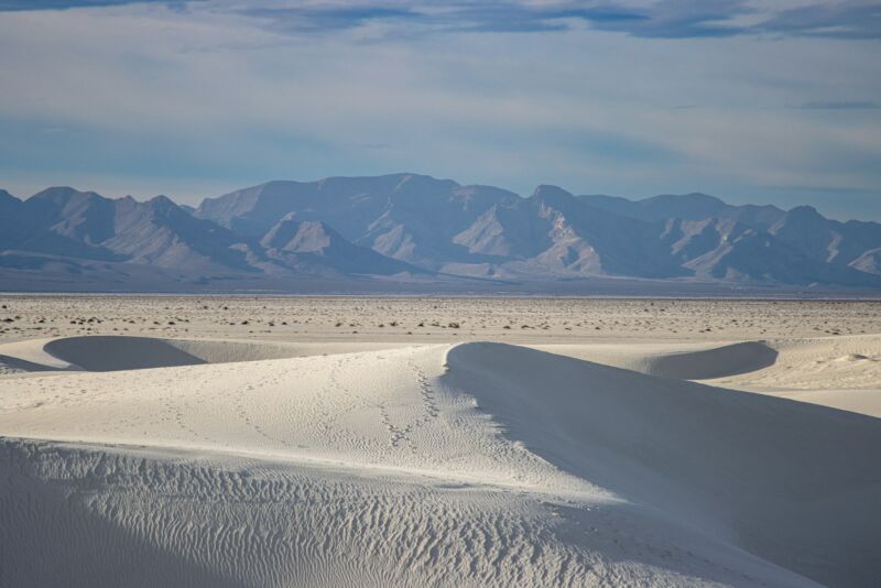 White Sands dunes and mountains, New Mexico